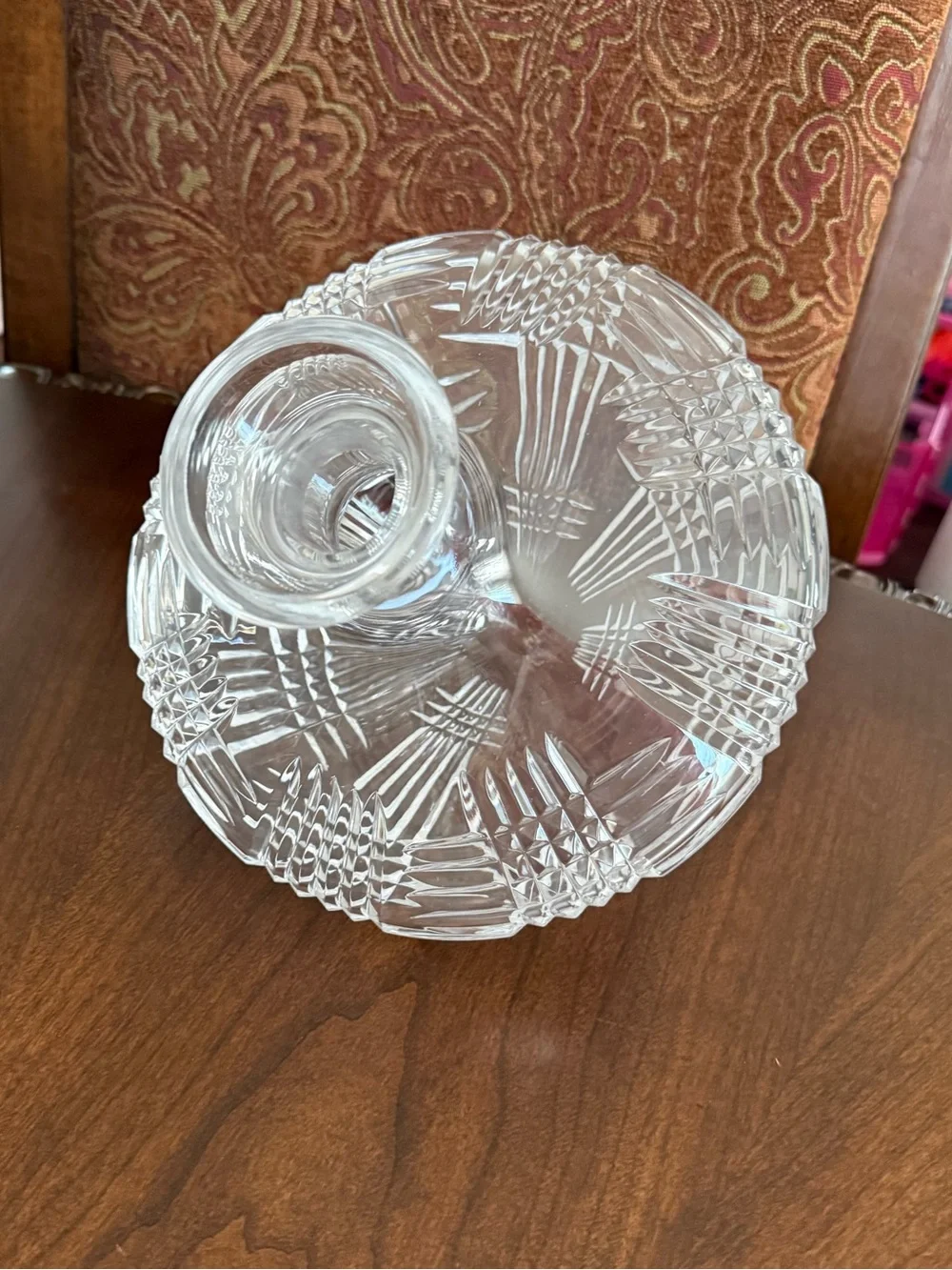 Astral Bovary Lead Crystal Side Resting Decanter Tilt Orbital Barware No Stopper